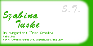 szabina tuske business card