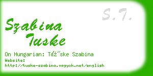 szabina tuske business card